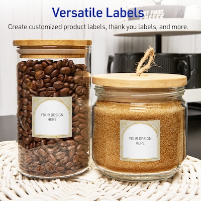 Avery Square Laser/Inkjet Multipurpose Labels, 3" x 3", White, 60/Pack (19479371052)