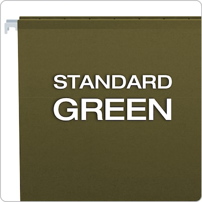 Pendaflex Hanging File Folder, 5-Tab, Letter Size, Green, 25/Box (PFX 4152)
