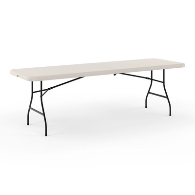 Quill Brand® Folding Table, 96"L x 30"W, Platinum (79158)