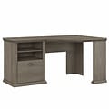 Bush Furniture Yorktown 60 Corner Desk with Storage, Restored Gray (WC40615-03)