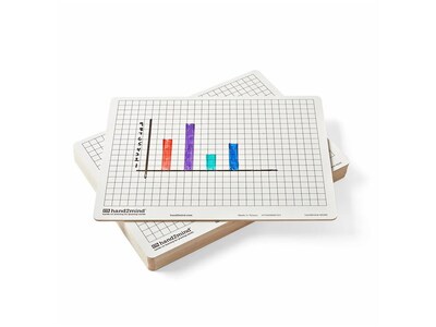 hand2mind Double-Sided Dry-Erase Whiteboard, 12" x 9", 10/Pack (42342)