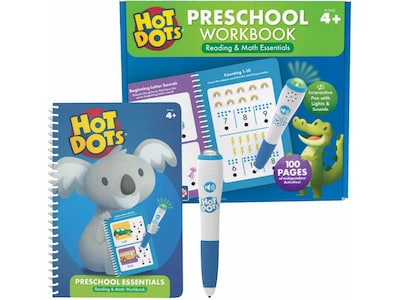 Educational Insights Hot Dots Preschool Essentials Reading & Math Workbook (2442)