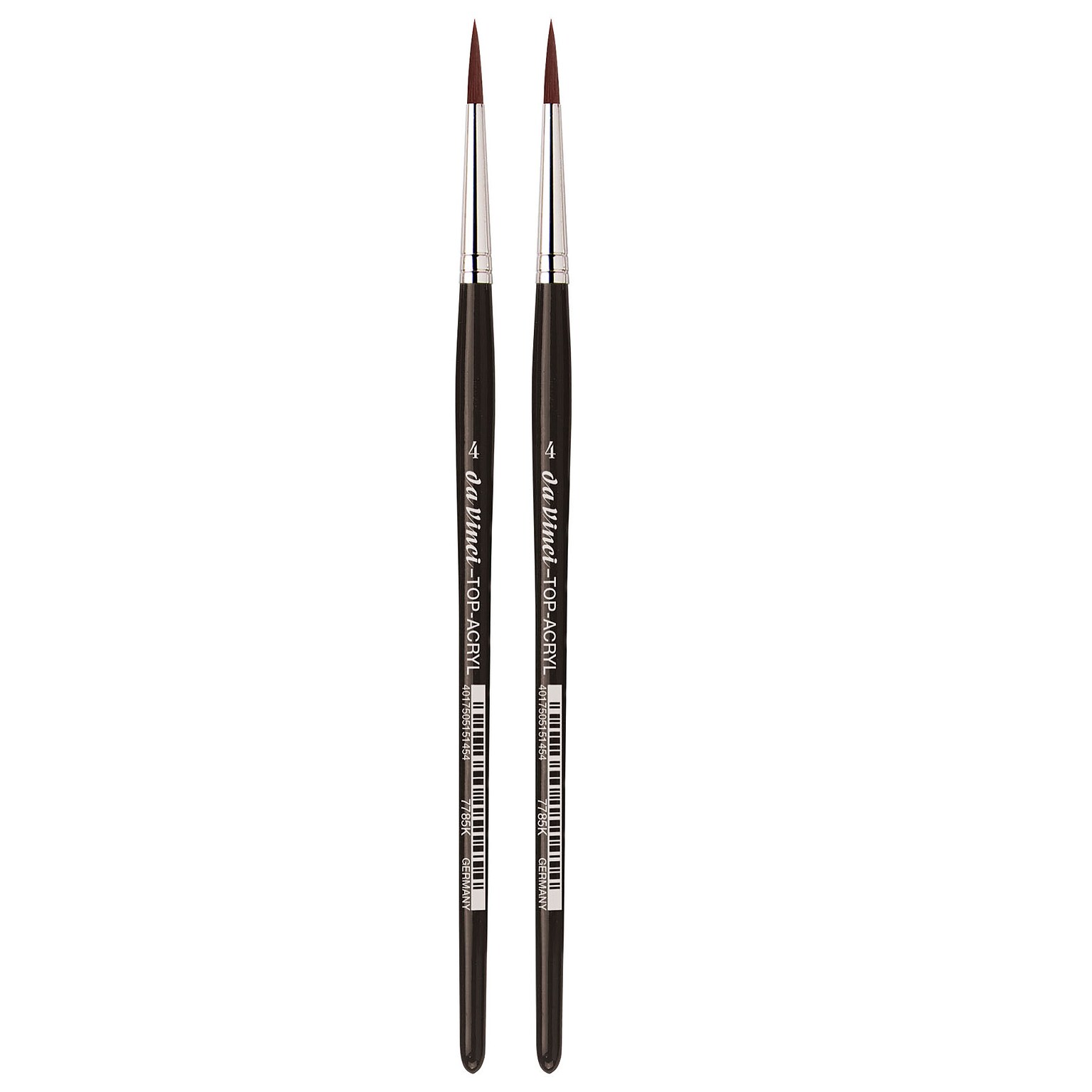 da Vinci TOP-ACRYL Oil and Acrylic Synthetic Bristle, Round Brush, 2/Bundle (DVXVA7785K4-2)