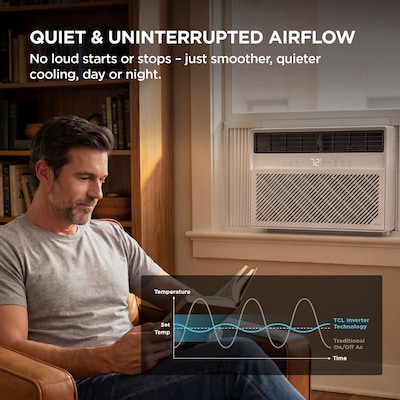 TCL 115-Volt 12000 BTU Window Air Conditioner with Remote, WiFi Enabled, White (T12WV9S)