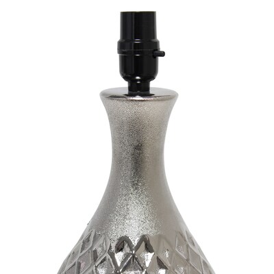 Elegant Designs Juliet Ceramic 20.47" LED Table Lamp, Metallic Silver (LT2041-MSV)