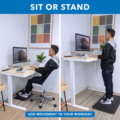 Mount-It! 47W Electric Adjustable Standing Desk with Drawer, Brown (MI-15004)