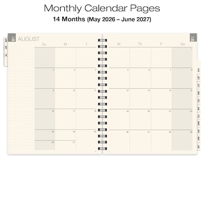 2026-2027 Excello Brands 8.5" x 11" Academic Weekly & Monthly Planner, Paperboard Cover, Pick Your Own Cover (NAY27-8511-F)