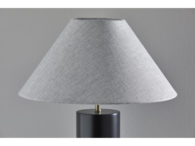 Adesso Martin Incandescent Table Lamp, Black/Light Gray (1509-01)