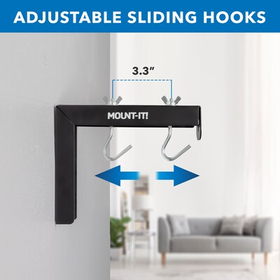 Mount-It! 6" Universal Projector Screen Mount, Wall or Ceiling Installation, Black, 2/Pack (MI-630BLK)