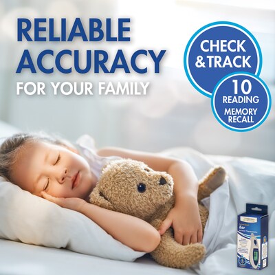 Veridian Healthcare Infrared Digital Ear Thermometer, White (09-340)