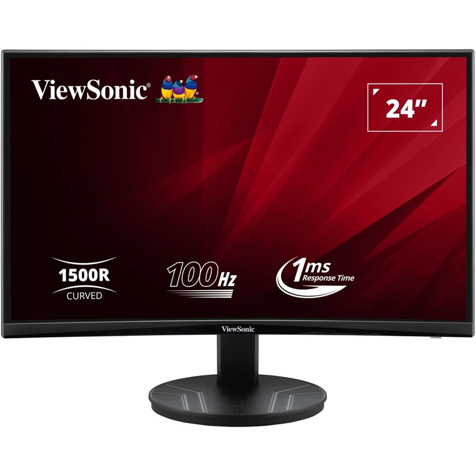 ViewSonic VA Series 24 Curved 100 Hz LED Monitor, Black (VA2416C)
