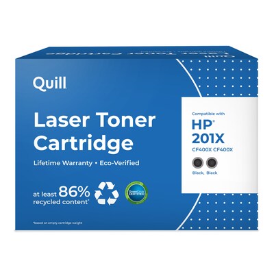 Quill Brand® Remanufactured Black High Yield Toner Cartridge Replacement for HP 201X, 2/Pack