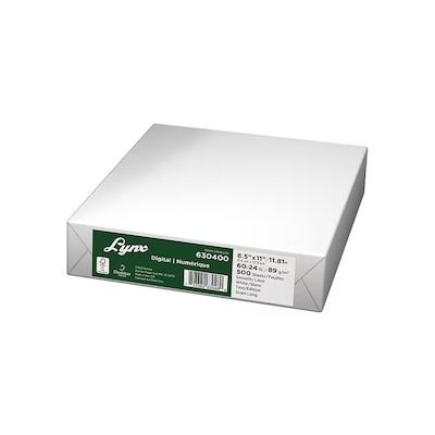Lynx Digital 65 lb. Cover Paper, 8.5 x 11, White, 250 Sheets/Ream (634000)