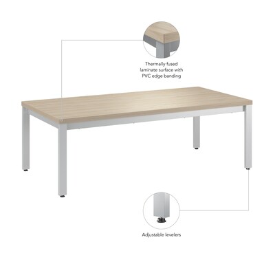 Bush Business Furniture Arrive 48"W x 23"D Coffee Table, Natural Elm (AVT148NE)