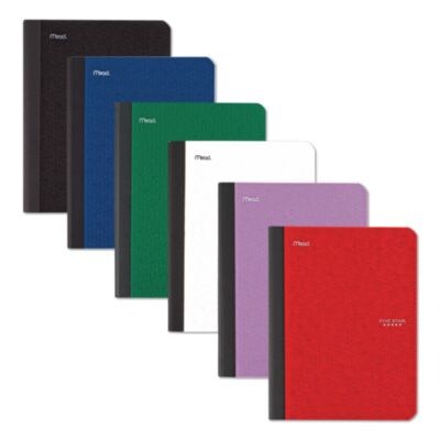 Five Star Composition Notebook, 9.75 x 7.5, College Ruled, 80 Sheets, Assorted Colors (MEA850065)