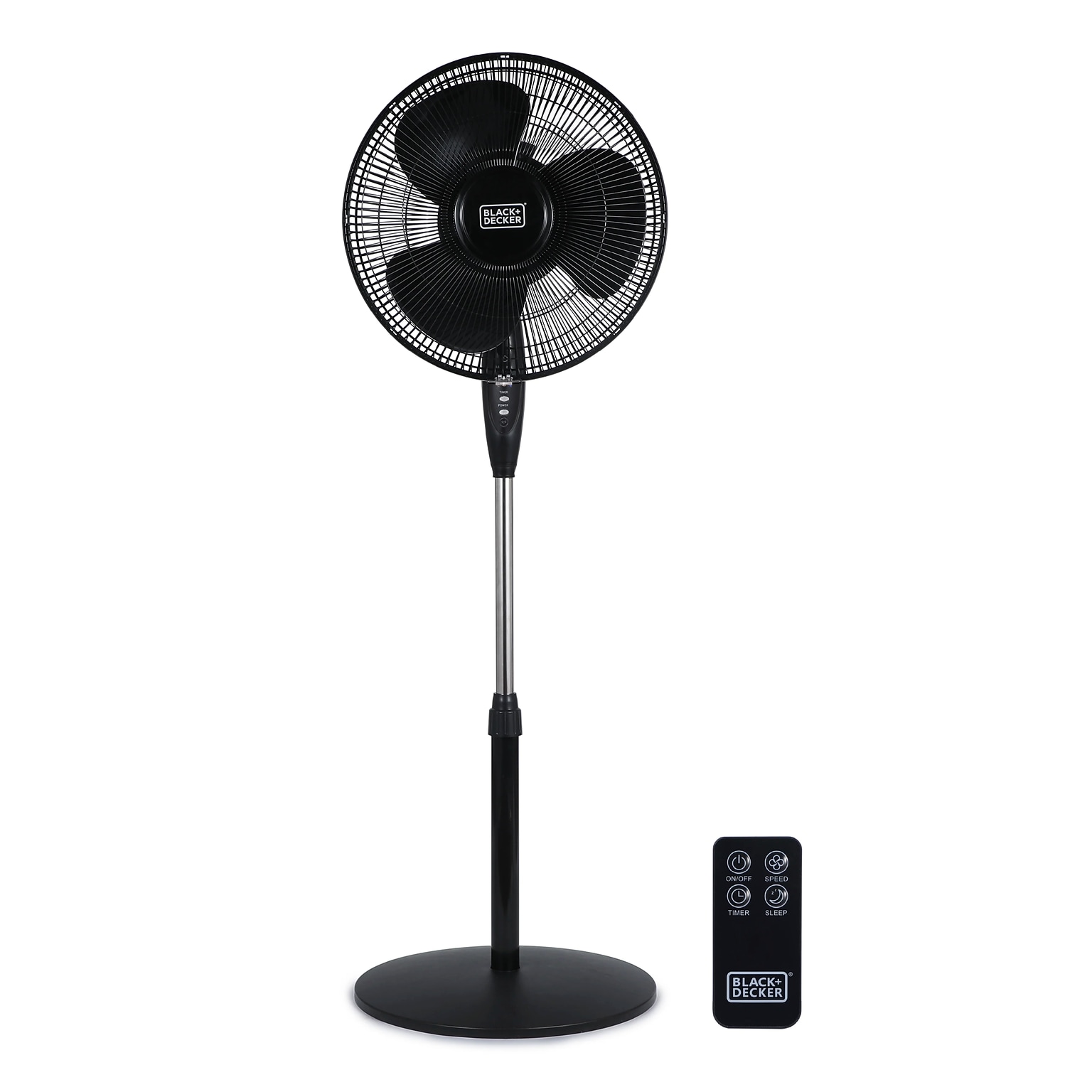 Black & Decker 16 Oscillating Pedestal Fan, 3-Speed, Black (BFSR16B)