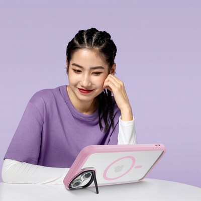 SaharaCase Raider Series MagSafe Compatible Phone Case for iPhone 17, Shock Absorbing, Desert Rose (CP00928)