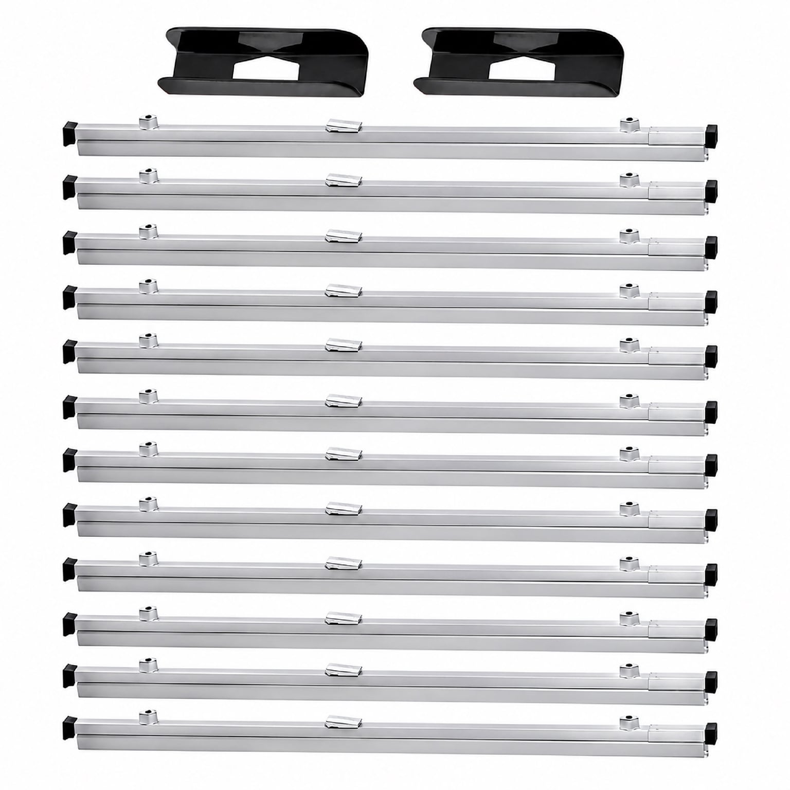 AdirOffice Hanging Clamp Document Holder, 36, Horizontal, Silver Aluminum, 12/Pack (ADI6046--2)