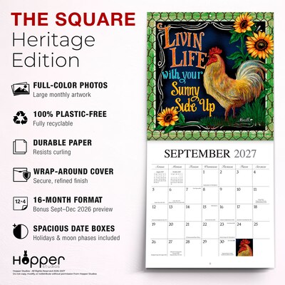 2027 BrownTrout Bless This Nest 12" x 12" Monthly Wall Calendar (9781773728841)