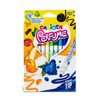 CARIOCA Perfume Washable Kids Markers, Medium, Assorted Colors, 12/Pack, 2/Bundle (CRA42672-2)