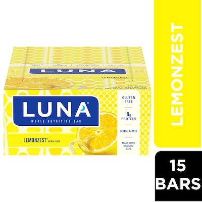 Luna Gluten Free Lemon Zest Nutrition Bar, 1.69 oz., 15 Bars/Box (CCC210004)