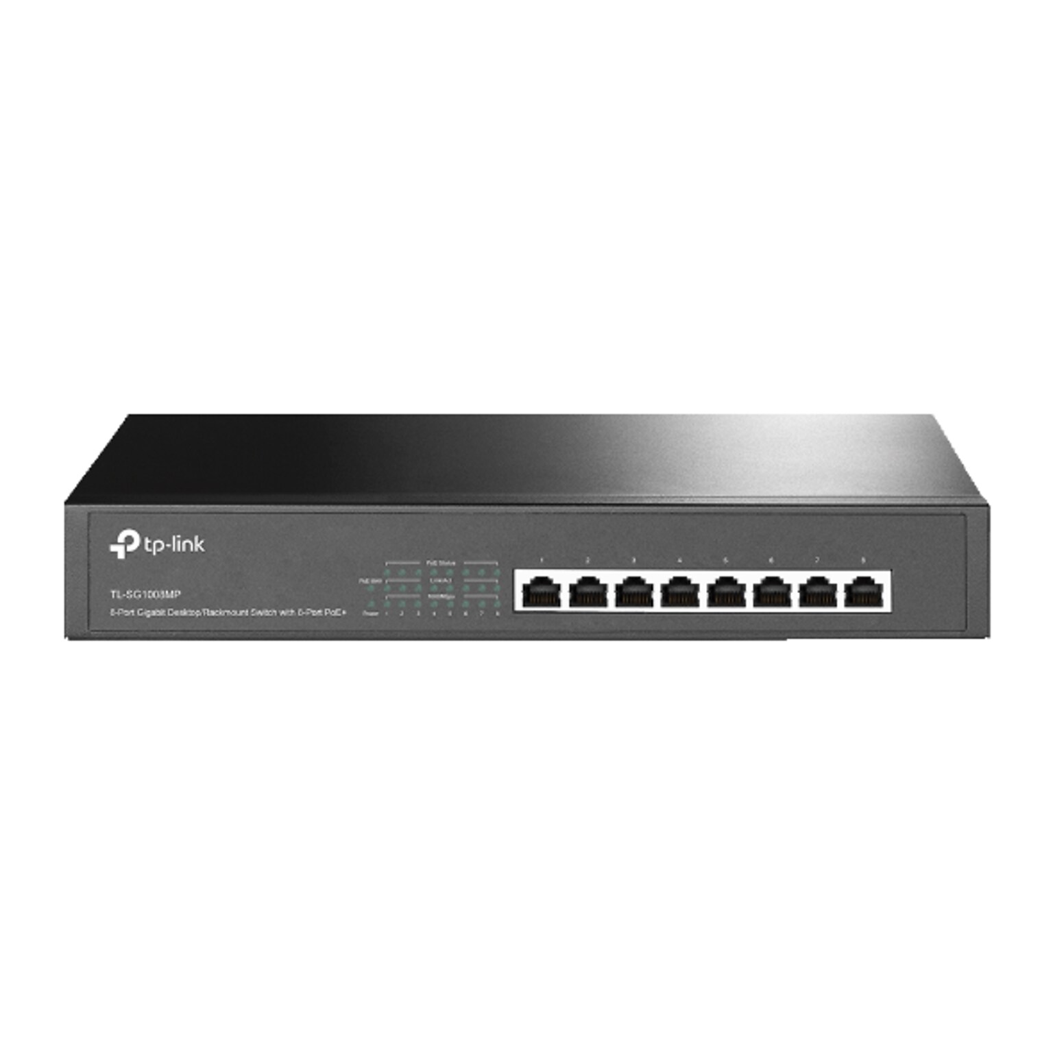 TP-LINK 8-Port Gigabit Ethernet Unmanaged Switch, Black (TL-SG1008MP)