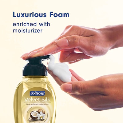 Softsoap Velvet Silk Foaming Liquid Hand Soap, Caramelized Coconut & Vanilla Scent,9 oz., 6/Carton (61052504CT)
