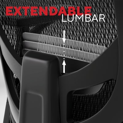 Staples Hyken XL Ergonomic Fabric Swivel Big & Tall Chair, Black (ST63145)