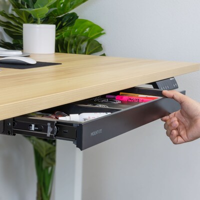 Mount-It! 2H x 21W Under-Desk Drawer, Black (MI-7294BLK)