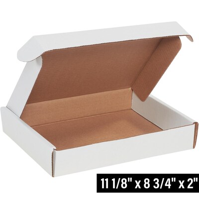 11 1/8" x 8 3/4" x 2" Deluxe Literature Mailers, White, 50/Bundle (MFL1182)