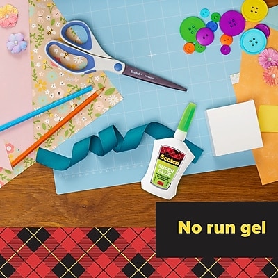 Scotch Single Use Gel Super Glue, 0.17 oz., Clear, 4/Pack (AD119)