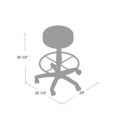 Boss® The Dot Drafting Stool, Black (B16210-BK)