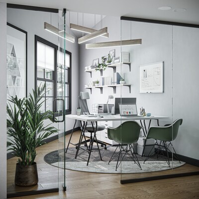 U Brands Magnetic Porcelain Steel Dry-Erase Whiteboard, Aluminum Frame, 3' x 2' (4899U00-01)