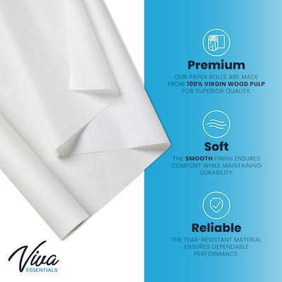 Viva Comfort 225' x  21" Exam Table Paper, Smooth, 12/Pack (ADIME916-S-21-MK)
