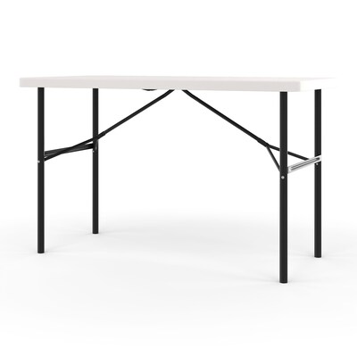 Quill Brand® Folding Table, 48"L x 24"W, Gray Granite (79203/54406)
