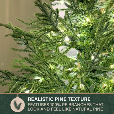 Fraser Hill Farm 4' Real Feel Pre-Lit Artificial Christmas Trees (FFRF048P-5MGR)