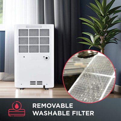 Amana Energy Star 50 Pint Portable Dehumidifier, 3 Speed, Covers up to 2,500 sq. ft., White (AMND501AW)