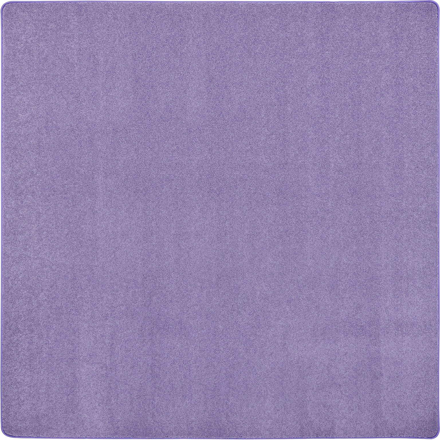 Joy Carpets Just Kidding Polyester 6 x 6 Machine Tufted Rug, Violet (623P-04)