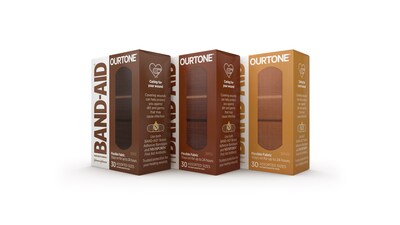 Band-Aid Brand OurTone Adhesive Bandages, BR55, 30/Count (119586)