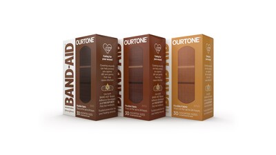 Band-Aid Brand OurTone Adhesive Bandages, BR55, 30/Count (119586)