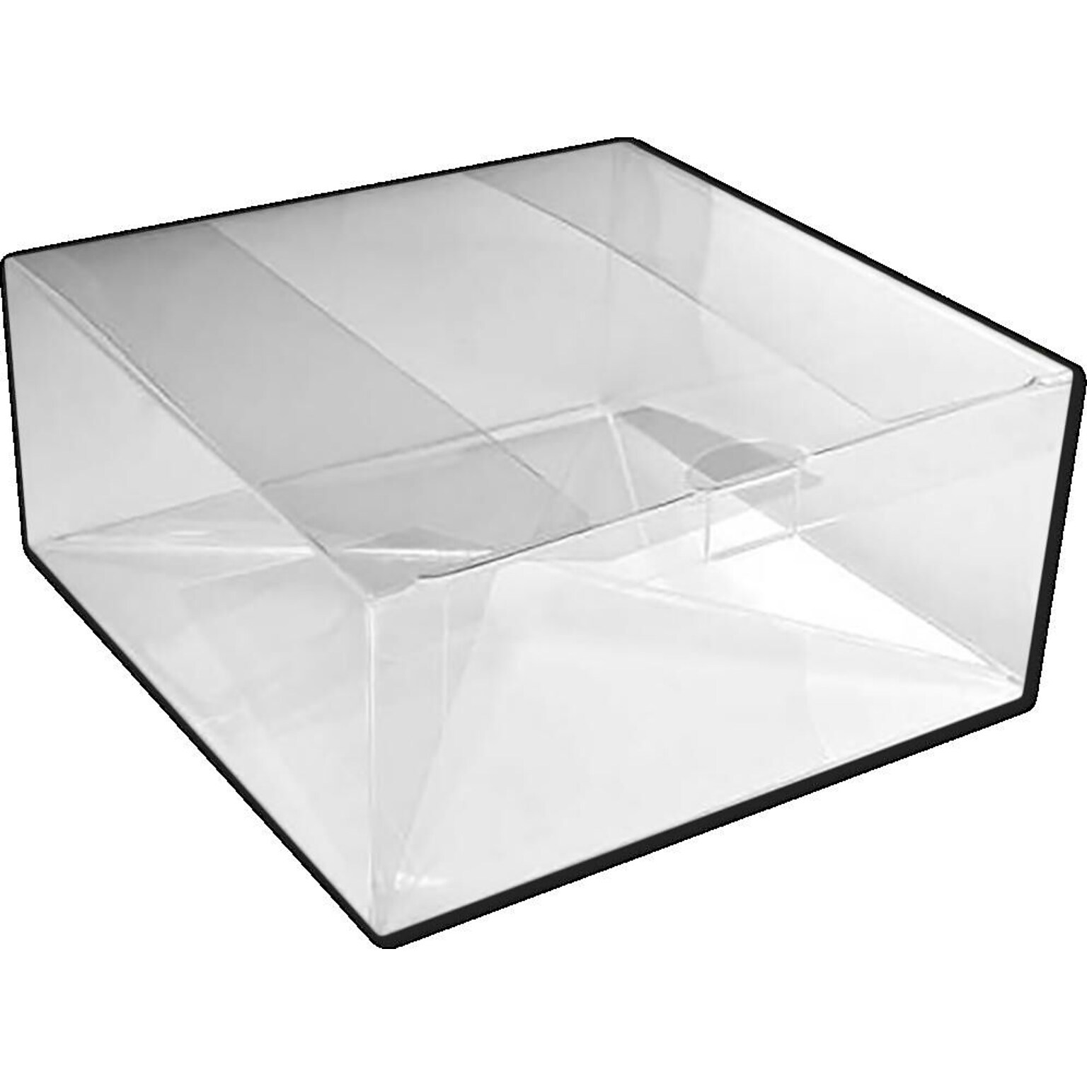 JAM Paper Pop & Lock Top Clear Gift Boxes, 7 1/8 x 7 1/8 x 3, 25/pack (CB-PLB206)