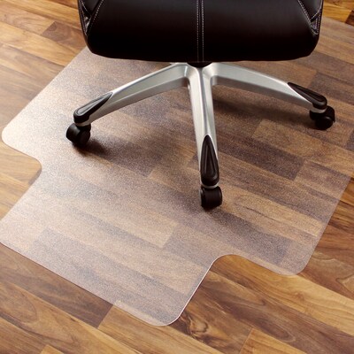 Floortex Cleartex Evolutionmat Enhanced Polymer Lipped Chair Mat for Hard Floors - 48" x 51", Clear (FRECO124851LP)