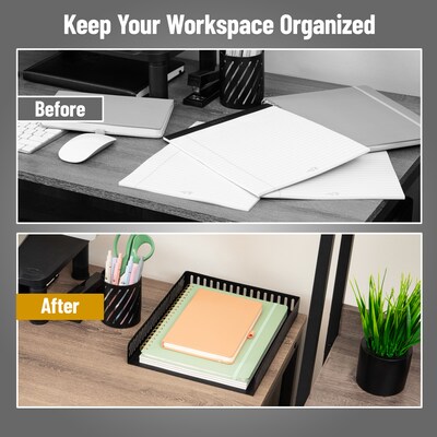 Mind Reader Metal Accessory Tray, Black (TRAYSL-BLK)