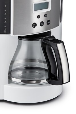 Melitta Aroma Enhance 10-Cups Automatic Drip Coffee Maker, White/Stainless Steel (MCM003PULWH0)