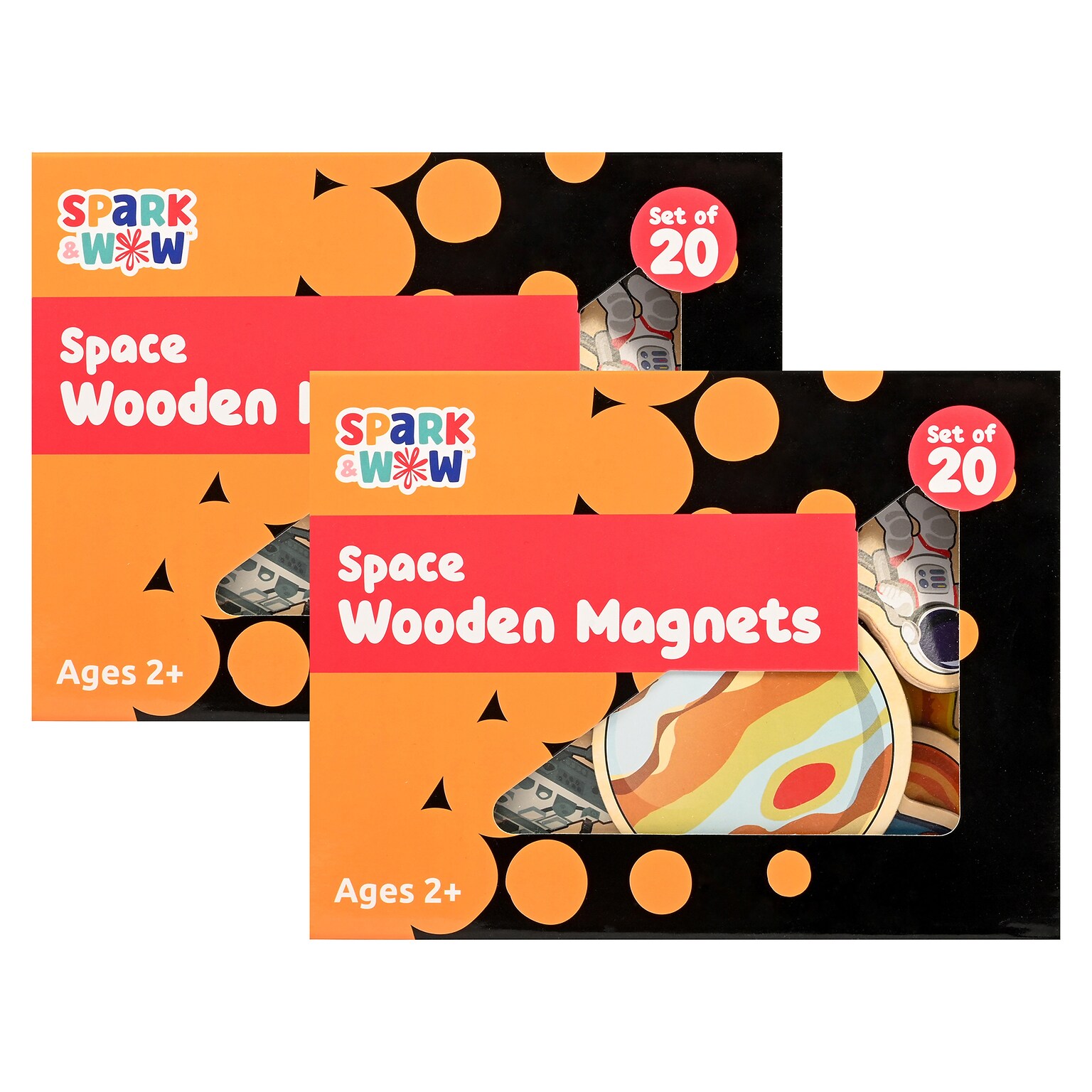 Spark & Wow Space Wooden Magnets, Assorted Colors, 2/Bundle (CTUSW400040-2)