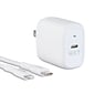 NXT Technologies USB-C Wall Charger with Lightning Cable for iPhone/iPad, White (NX60446)