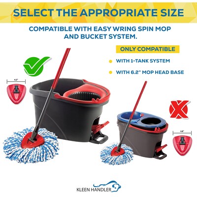 BISON LIFE Kleen Handler Microfiber Spin Mop Head Refill, Blue, 24/Pack (BPES-SPM-MFR-BL-L-1-24A)