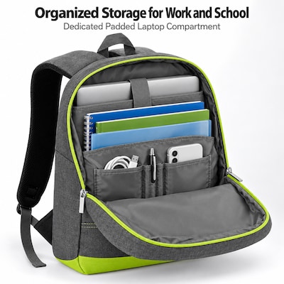Vangoddy Grove Laptop Backpack, Medium, Apple Green (NBKLEA591)