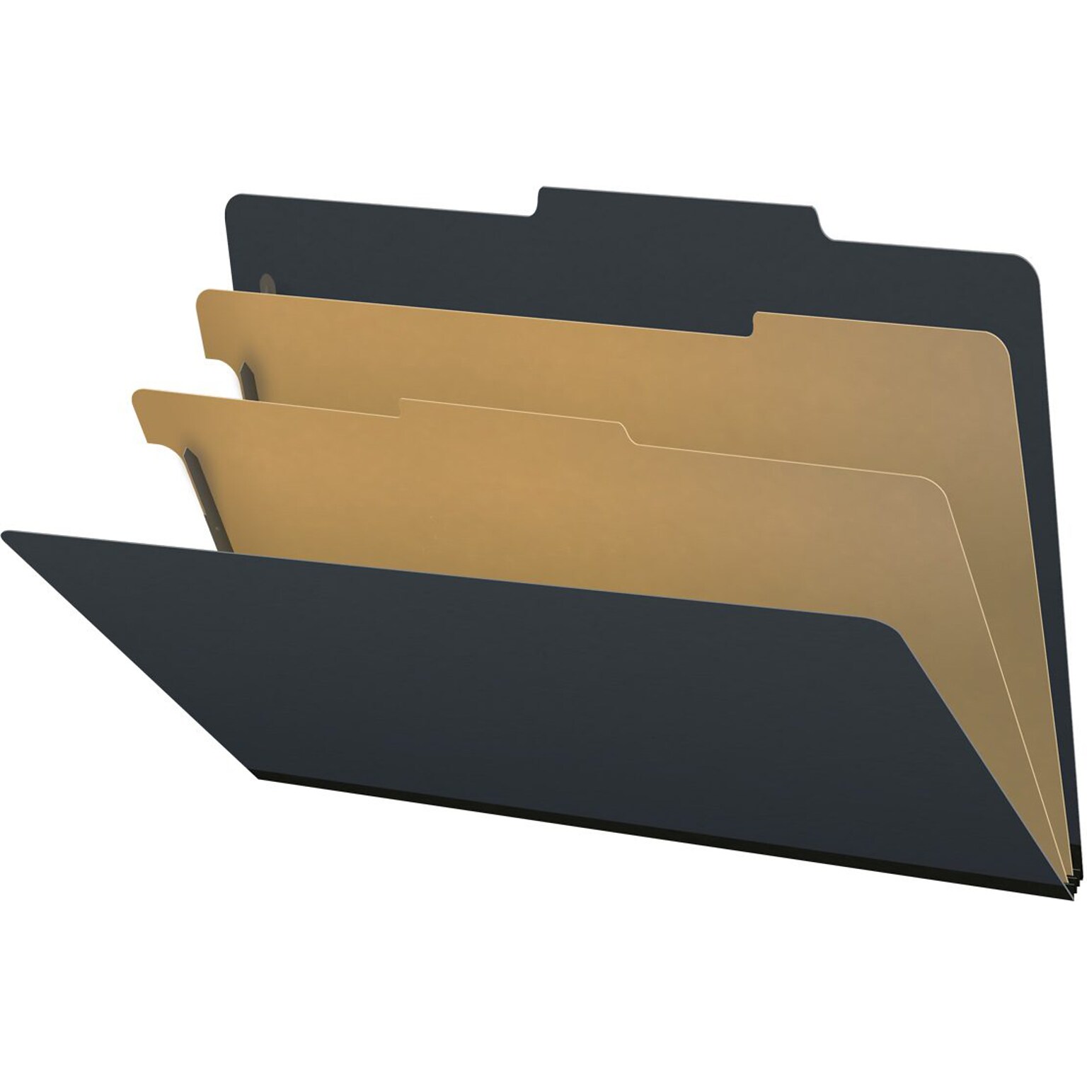 Medical Arts Press Pressboard Classification Folder, 2 Dividers, 2 Expansion, Legal Size, Black, 10/Box (DV-T52-26-3BLK)