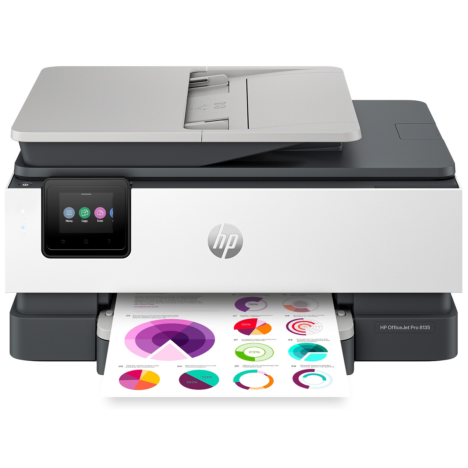HP OfficeJet Pro 8135 Wireless Color All-In-One Printer, Scan, Copy, Fax, 3 Months Free Instant Ink, AI Enabled (C2VK1A)